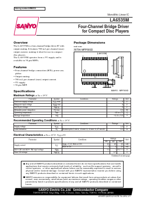 LA6535M Datasheet PDF SANYO -> Panasonic