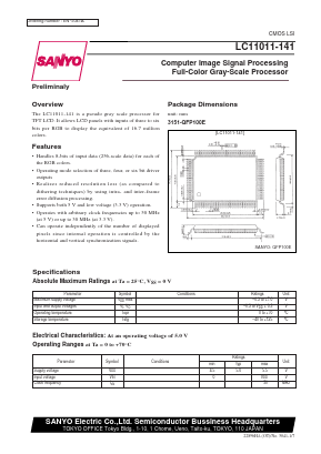 LC11011-141 Datasheet PDF SANYO -> Panasonic