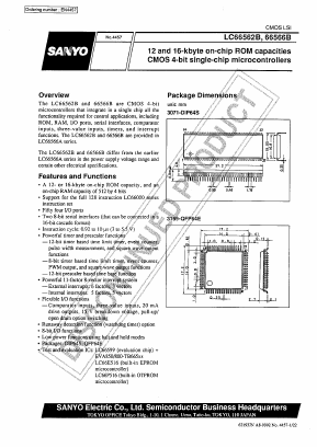 LC66566B Datasheet PDF SANYO -> Panasonic