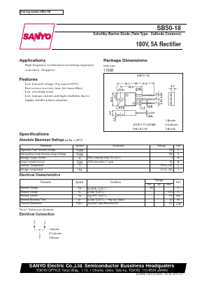 SB50-18 Datasheet PDF SANYO -> Panasonic
