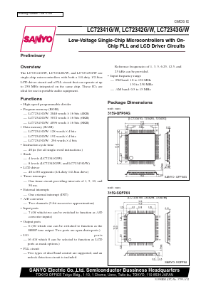 LC72341G/W Datasheet PDF SANYO -> Panasonic
