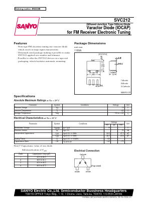 SVC212 Datasheet PDF SANYO -> Panasonic