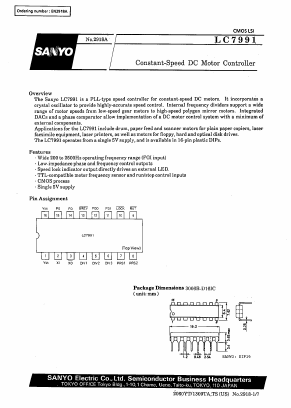 LC7991 Datasheet PDF SANYO -> Panasonic