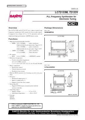 LC72133M Datasheet PDF SANYO -> Panasonic