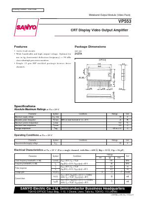 VP553 Datasheet PDF SANYO -> Panasonic