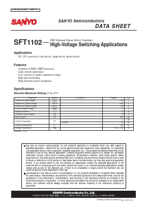 SFT1102 Datasheet PDF SANYO -> Panasonic