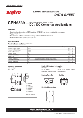 CPH6539 Datasheet PDF SANYO -> Panasonic