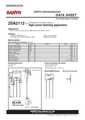 2SA2112-AN Datasheet PDF SANYO -> Panasonic