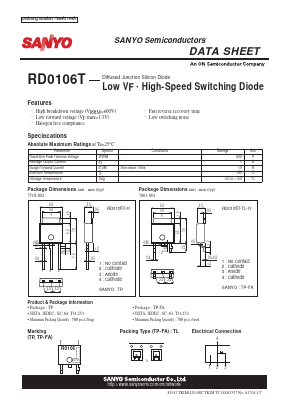 RD0106T Datasheet PDF SANYO -> Panasonic