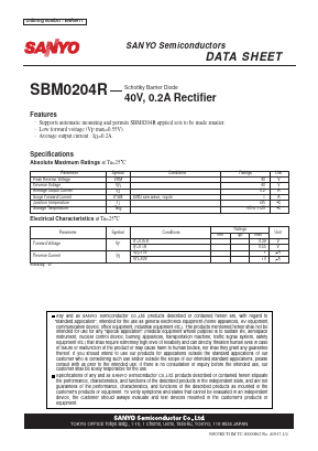 SBM0204R Datasheet PDF SANYO -> Panasonic