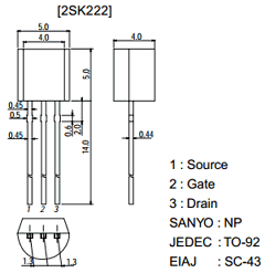 2SK222E Datasheet PDF SANYO -> Panasonic