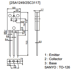 2SA1249 Datasheet PDF SANYO -> Panasonic