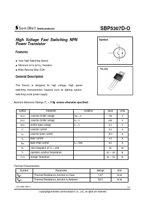 SBP5307D-O Datasheet PDF SemiWell Semiconductor