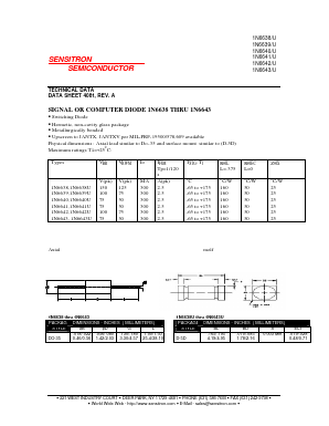 JANTXV1N6638U Datasheet PDF Sensitron