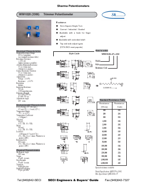 WIW1028-P-254 Datasheet PDF Sharma Electro Components,Inc