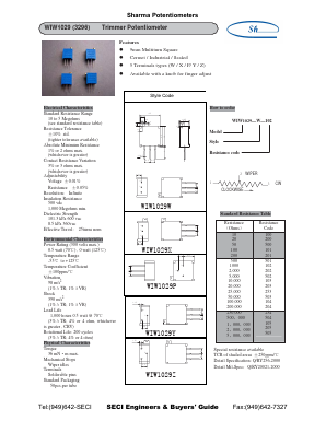 WIW1029-Z-204 Datasheet PDF Sharma Electro Components,Inc