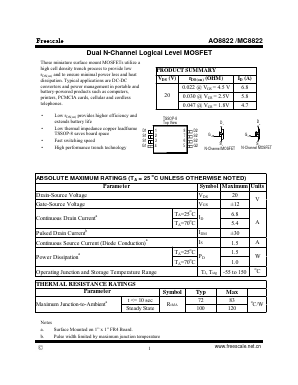 MC8822 Datasheet PDF SHENZHENFREESCALE
