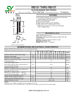 RB151 Datasheet PDF Shunye Enterprise