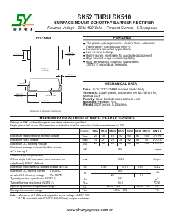 SK58 Datasheet PDF Shunye Enterprise