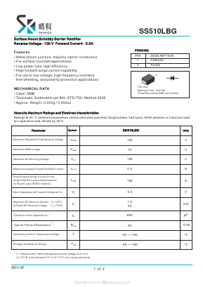 SS510LBG Datasheet PDF SHIKE Electronics