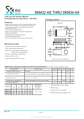 SKM33-AS Datasheet PDF SHIKE Electronics