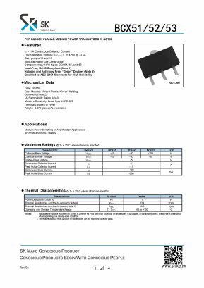 BCX53-10 Datasheet PDF SHIKE Electronics
