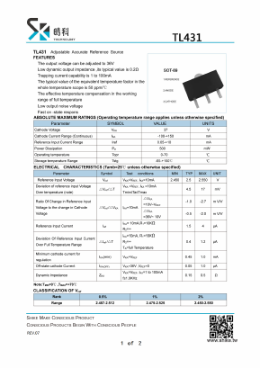 TL431 Datasheet PDF SHIKE Electronics