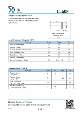 LL60P Datasheet PDF SHIKE Electronics