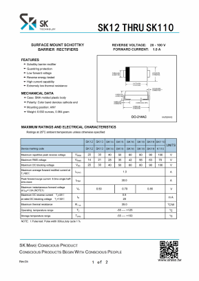 SK12 Datasheet PDF SHIKE Electronics