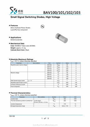 BAV100 Datasheet PDF SHIKE Electronics