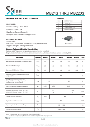 MB26S Datasheet PDF SHIKE Electronics