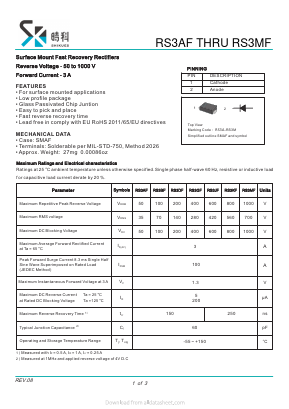 RS3KF Datasheet PDF SHIKE Electronics