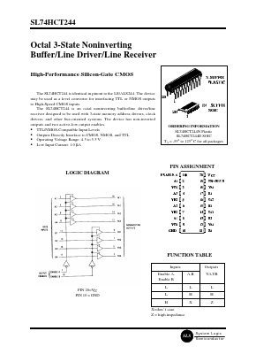SL74HCT244N Datasheet PDF System Logic Semiconductor