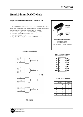 SL74HC00 Datasheet PDF System Logic Semiconductor
