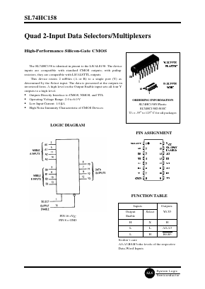SL74HC158 Datasheet PDF System Logic Semiconductor