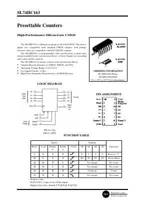 HC163 Datasheet PDF System Logic Semiconductor