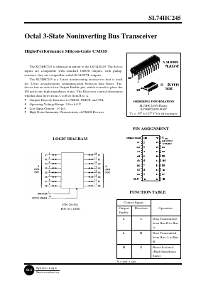 SL74HC245N Datasheet PDF System Logic Semiconductor