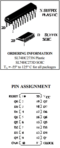 SL74HC273D Datasheet PDF System Logic Semiconductor