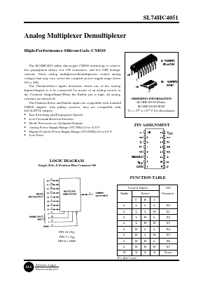 SL74HC4051 Datasheet PDF System Logic Semiconductor