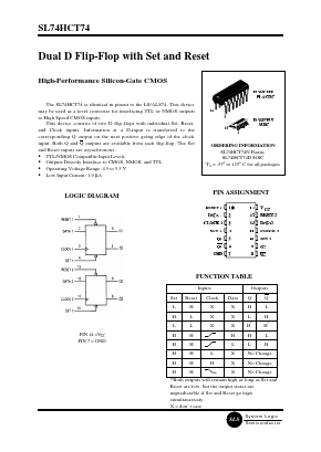 SL74HCT74 Datasheet PDF System Logic Semiconductor