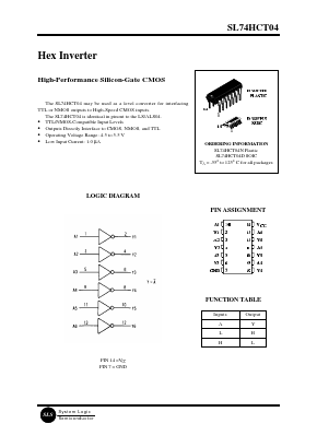 74HCT04 Datasheet PDF System Logic Semiconductor