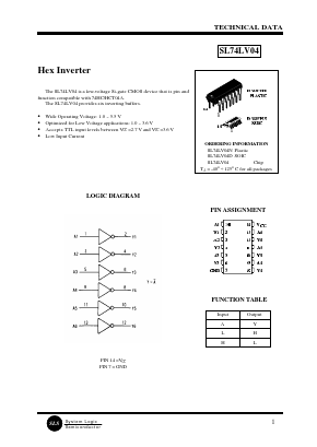 SL74LV04 Datasheet PDF System Logic Semiconductor