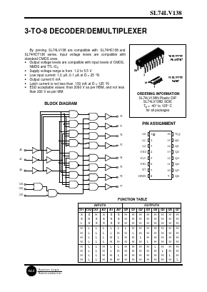 SL74LV138 Datasheet PDF System Logic Semiconductor