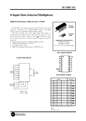 SL74HC151 Datasheet PDF System Logic Semiconductor