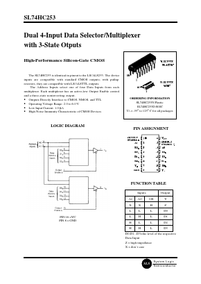 SL74HC253D Datasheet PDF System Logic Semiconductor