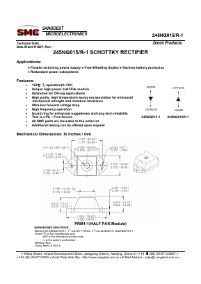 245NQ015R-1 Datasheet PDF Sangdest Microelectronic (Nanjing) Co., Ltd