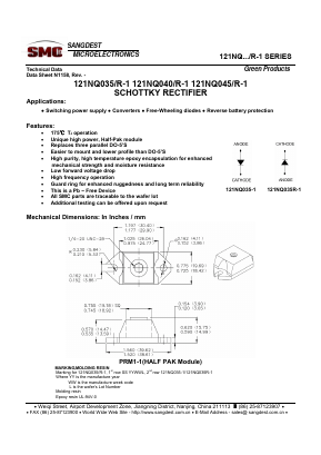 121NQ035-045 Datasheet PDF Sangdest Microelectronic (Nanjing) Co., Ltd