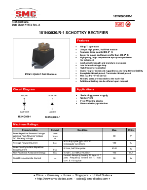 182NQ030-1 Datasheet PDF Sangdest Microelectronic (Nanjing) Co., Ltd