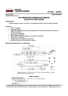 401CMQ045 Datasheet PDF Sangdest Microelectronic (Nanjing) Co., Ltd