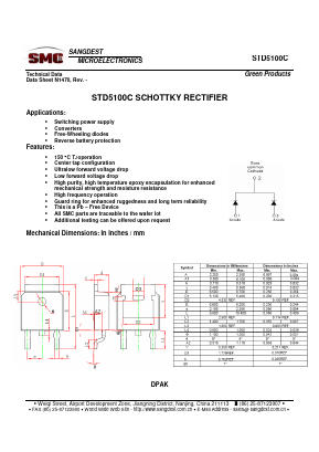 STD5100C Datasheet PDF Sangdest Microelectronic (Nanjing) Co., Ltd